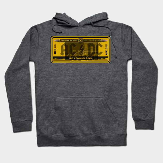 Promised Land License Plate Hoodie by xxtinastudio